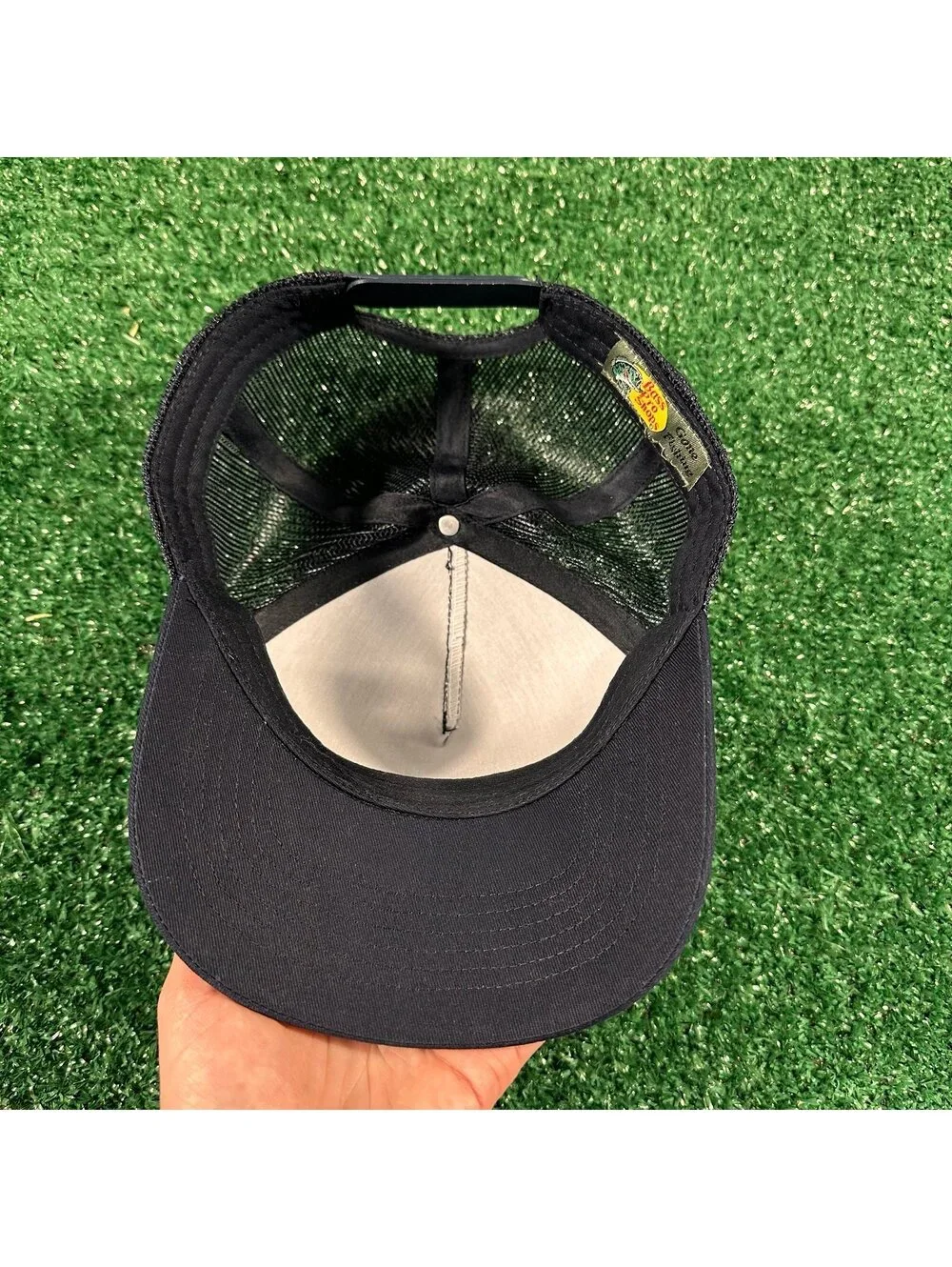 Bass pro shops navy blue trucker SnapBack hat one size fits most